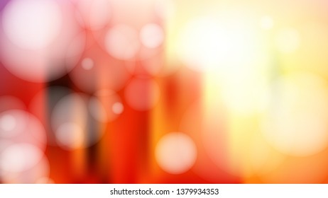 Abstract Orange and White Bokeh Lights Background