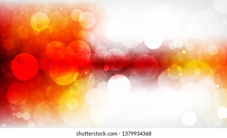 Abstract Orange and White Bokeh Lights Background
