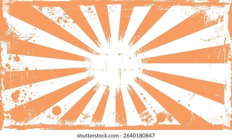 Abstract orange and white burst design with grunge texture for creative backgrounds and graphic elements