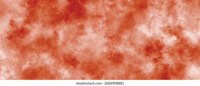 Abstract Orange and White Cloudy Watercolor Texture Background

