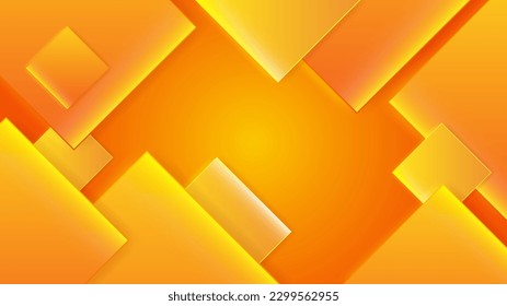 Forma geométrica abstracta naranja y blanca con fondo de concepto futurista