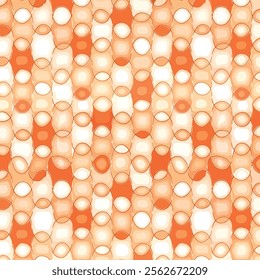Abstract Orange and White Seamless Pattern with Wavy Lines