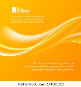 Abstract Orange Wind. Vector Illustration, Contains Transparencies, Gradients And Effects.