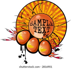 Abstract Orange Yellow Background Construction With Title
