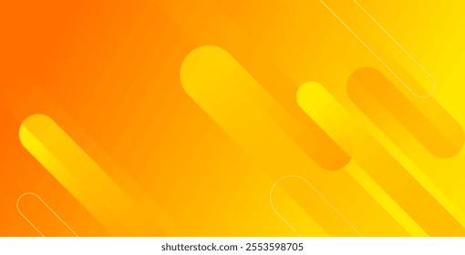 Abstract orange and yellow background featuring diagonal lines and dynamic shapes composition. Ideal for modern designs, posters, banners, digital projects, and creative layouts with a vibrant touch.