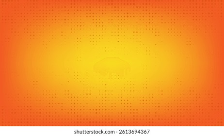 Abstract orange and yellow background with halftone dots. Vector illustration of flat design with gradient and grainy texture. modern, minimal concept for presentation, banner, cover, or packaging.