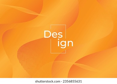 Abstract orange and yellow background with wave shapes
