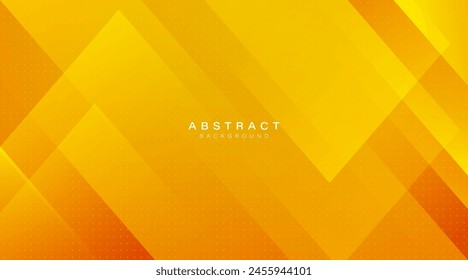 Abstract orange and yellow banner background with geometric shapes. Modern graphic design. Futuristic technology concept. Suit for brochure, corporate, business, cover, website, flyer, poster