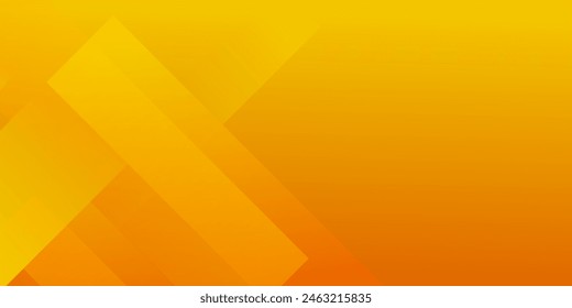 Abstrakter orangefarbener und gelber Banner-Hintergrund mit geometrischen Formen. Modernes Grafikdesign. Futuristisches Technologiekonzept