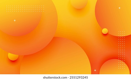 Fondo circular naranja y amarillo Abstractas