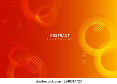 Abstract orange and yellow circular design background