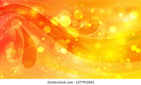 Abstract Orange and Yellow Defocused Lights Background Design