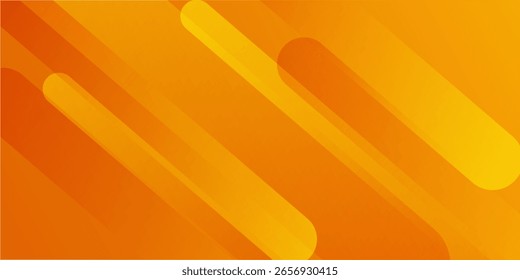 Fundo de gradiente diagonal laranja e amarelo abstrato com faixas arredondadas