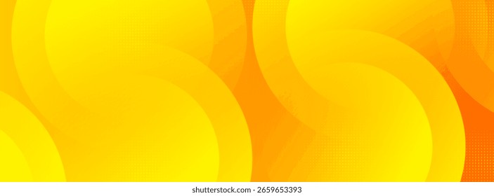Abstract orange and yellow diagonal stripes create a dynamic banner background, a modern graphic illustration for web and print.