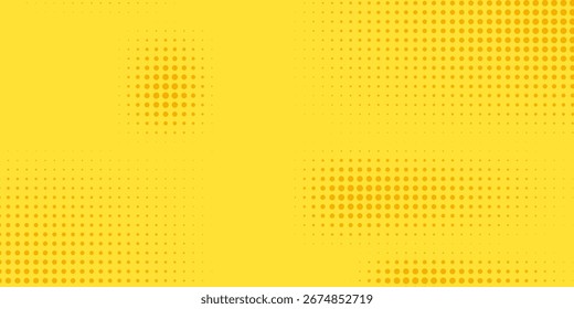 Abstractas estampado de puntos amarillos anaranjados. Patrón de punto de arte Pop. Estilo cómico. 