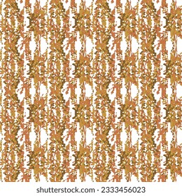 Abstract orange and yellow floral seamless pattern