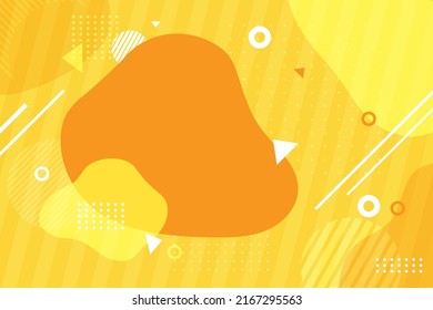 Pancarta del marco amarillo anaranjado abstracta para el fondo del verano