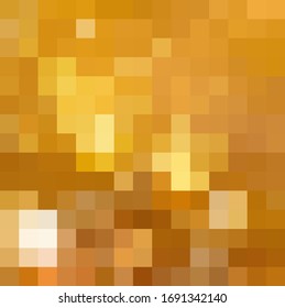 Abstract Orange and Yellow geometric Background, Creative Design Templates. Pixel art Grid Mosaic, 8 bit vector background.