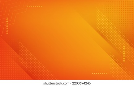 abstract orange and yellow geometric background. Dynamic shape composition with dots