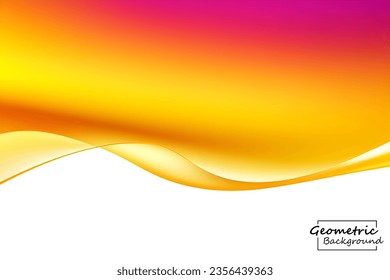 Resumen de fondo geométrico anaranjado y amarillo. Composición dinámica de formas. Ilustración vectorial.