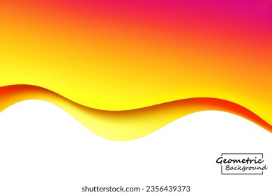 Resumen de fondo geométrico anaranjado y amarillo. Composición dinámica de formas. Ilustración vectorial.