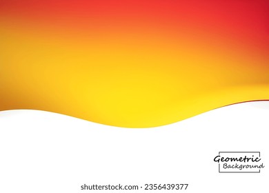 Abstrakter orangefarbener und gelber geometrischer Hintergrund. Dynamische Formen-Zusammensetzung. Vektorgrafik.