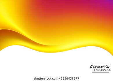Abstract orange and yellow geometric background. Dynamic shapes composition. Vector illustration.