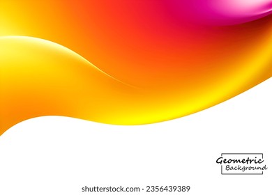 Abstract orange and yellow geometric background. Dynamic shapes composition. Vector illustration.