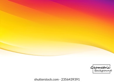 Abstrakter orangefarbener und gelber geometrischer Hintergrund. Dynamische Formen-Zusammensetzung. Vektorgrafik.