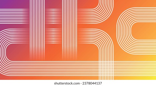 Abstrakter orangefarbener und gelber geometrischer Hintergrund. Dynamische Formen-Zusammensetzung. Coole Hintergrundgestaltung für Poster. Vektorgrafik.