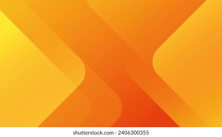 Abstract orange and yellow geometric background. Trendy gradient shapes composition. Vector template minimalist poster, pop art flyer, print