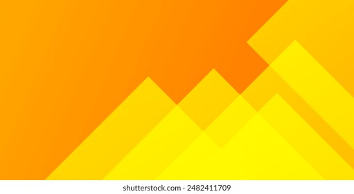 Fondo geométrico Abstractas naranja y amarillo. Composición de Formas dinámicas. Diseño de fondo fresco para carteles. Ilustración vectorial
