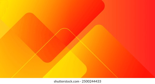 Abstrakter, orangefarbener und gelber geometrischer Hintergrund. Dynamische Formenzusammensetzung. Cooles Hintergrunddesign für Poster. Vektor eps10 