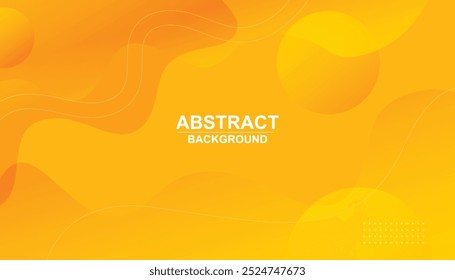 Fondo geométrico Abstractas naranja y amarillo. Composición de Formas fluidas. Diseño de fondo fresco para carteles. Ilustración vectorial