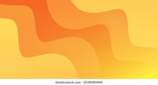 Fundo geométrico laranja e amarelo. Composição de formas dinâmicas.