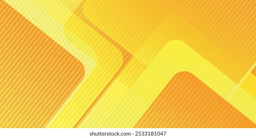 Abstrakter, orangefarbener und gelber geometrischer Hintergrund. Dynamische Formenzusammensetzung. Cooles Hintergrunddesign für Poster. Vektorgrafik