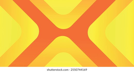Fundo geométrico laranja e amarelo. Composição de formas dinâmicas. Design de fundo legal para cartazes. Ilustração vetorial