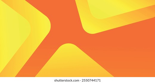 Fondo geométrico naranja y amarillo Abstractas. Composición de Formas dinámicas. Diseño de fondo fresco para carteles. Ilustración vectorial