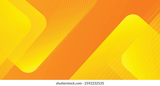 Abstract orange and yellow geometric background. Dynamic shapes composition. Cool background design for posters. Vector illustration