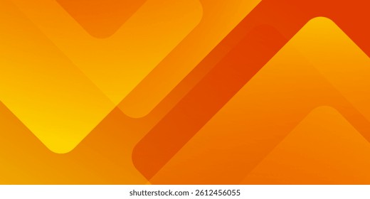 Abstract orange and yellow geometric background. Dynamic shapes composition. 