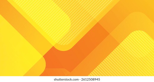Abstract orange and yellow geometric background. Dynamic shapes composition. Cool background design for posters. Vector illustration