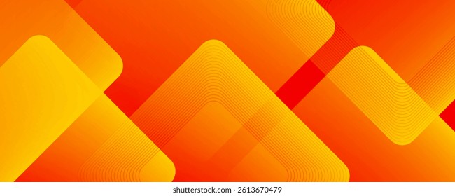 Abstract orange and yellow geometric background. Dynamic shapes composition. Cool background design for posters. Vector illustration