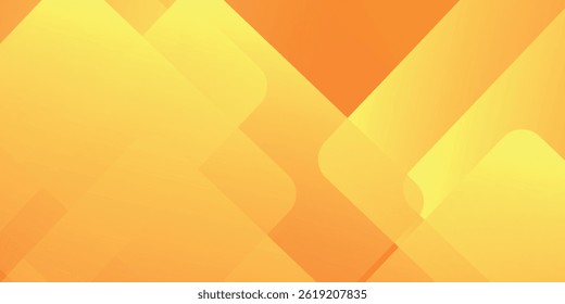 Abstract orange and yellow geometric background. Dynamic shapes composition vector eps10