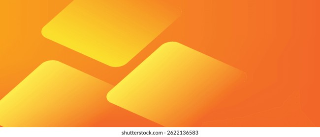 Fundo geométrico laranja e amarelo. Composição de formas dinâmicas. Design de fundo legal para cartazes. Ilustração vetorial