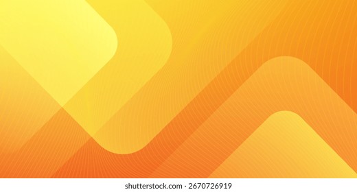 Fundo geométrico laranja e amarelo. Composição de formas dinâmicas. Design de fundo legal para cartazes. Ilustração vetorial