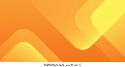Fondo geométrico naranja y amarillo Abstractas. Composición de Formas dinámicas. Diseño de fondo fresco para carteles. Ilustración vectorial
