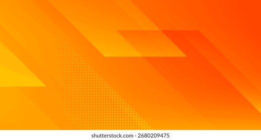 Abstract orange and yellow geometric background. Dynamic shapes composition. Suit for banner, web, brochure, poster and presentation