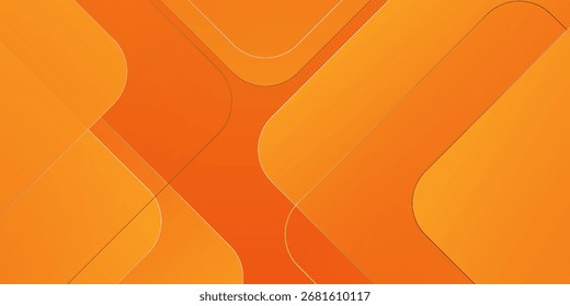 Fundo geométrico laranja e amarelo. Conceito moderno para design gráfico, fundo, web design, cartaz, banner, livro, slideshow. Ilustração vetorial