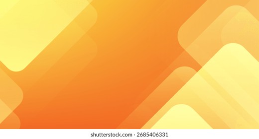 Fundo geométrico laranja e amarelo. Composição de formas dinâmicas