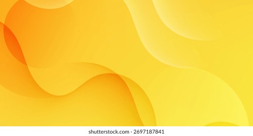 Abstrakter, orangefarbener und gelber geometrischer Hintergrund. Dynamische Formenzusammensetzung. Modernes Trenddesign in Vektorgrafik